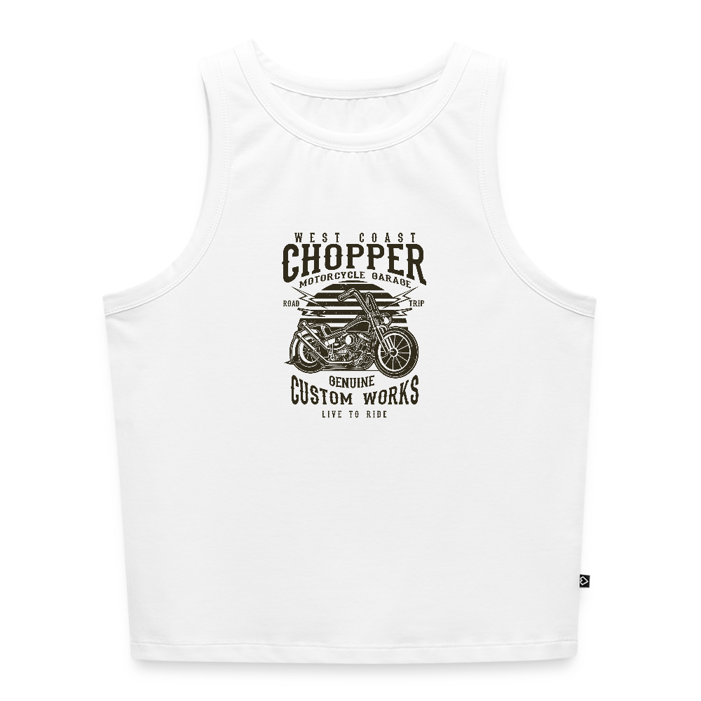 Vrouwen cropped tanktop - wit
