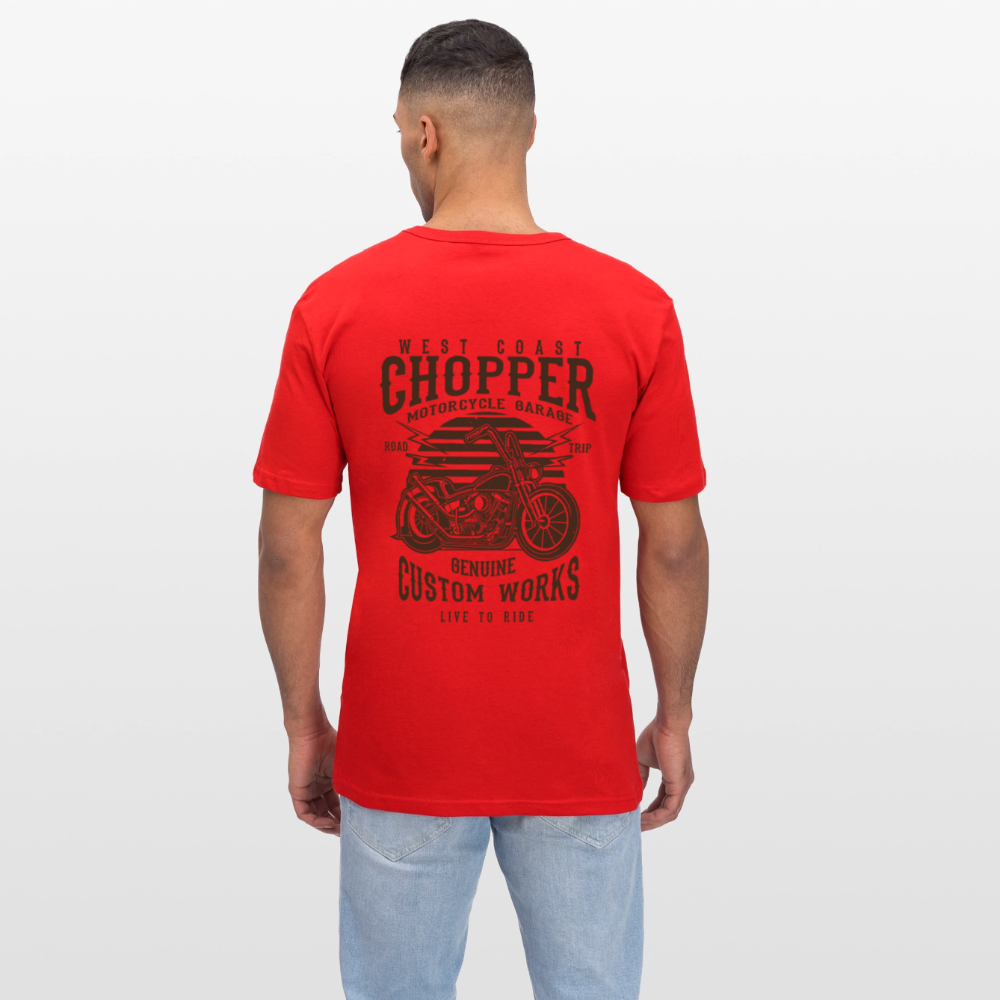 Mannen slim fit T-shirt - rood