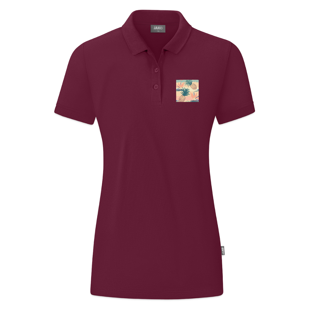 JAKO Vrouwen polo Organic - wijnrood