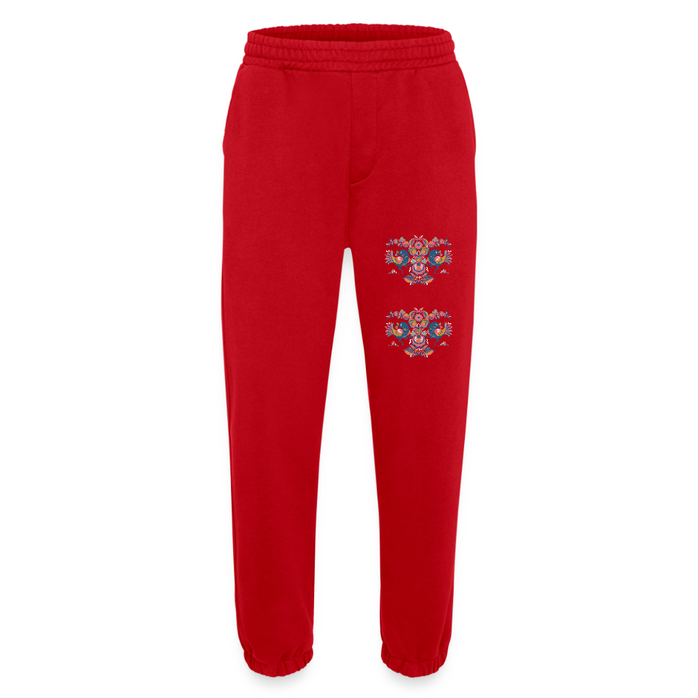 Heavyweight organic joggingbroek made in EU - rood