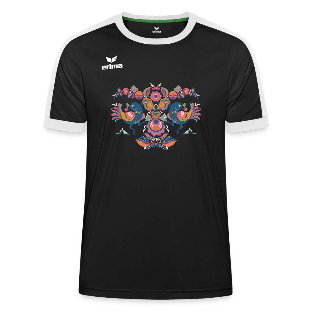 Erima Uniseks Retro Star shirt - zwart/wit