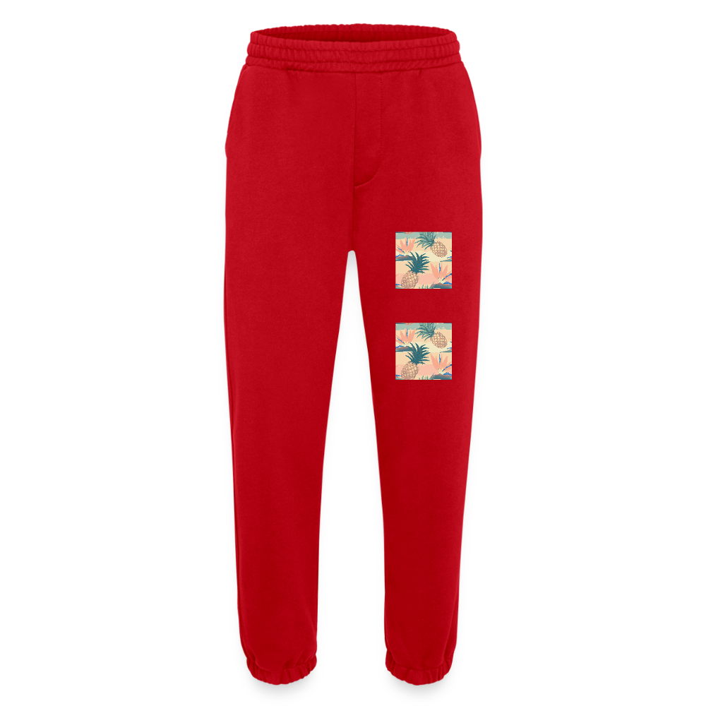 Heavyweight organic joggingbroek made in EU - rood