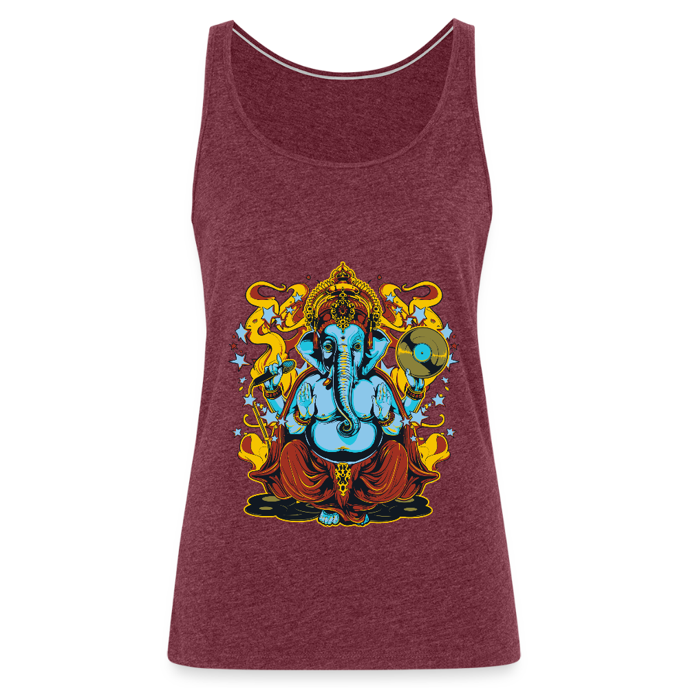 Vrouwen Premium tank top - bordeaux gemêleerd