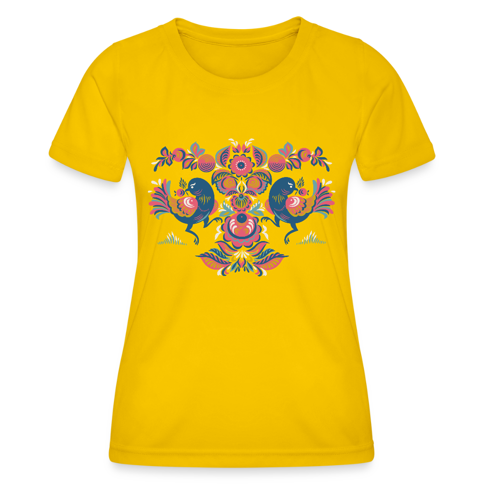 Functioneel T-shirt voor vrouwen - eigeel