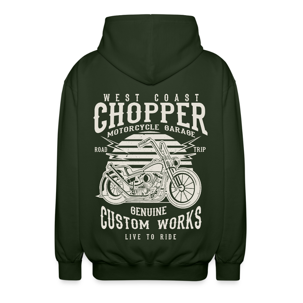 Uniseks zip hoodie - forestgroen