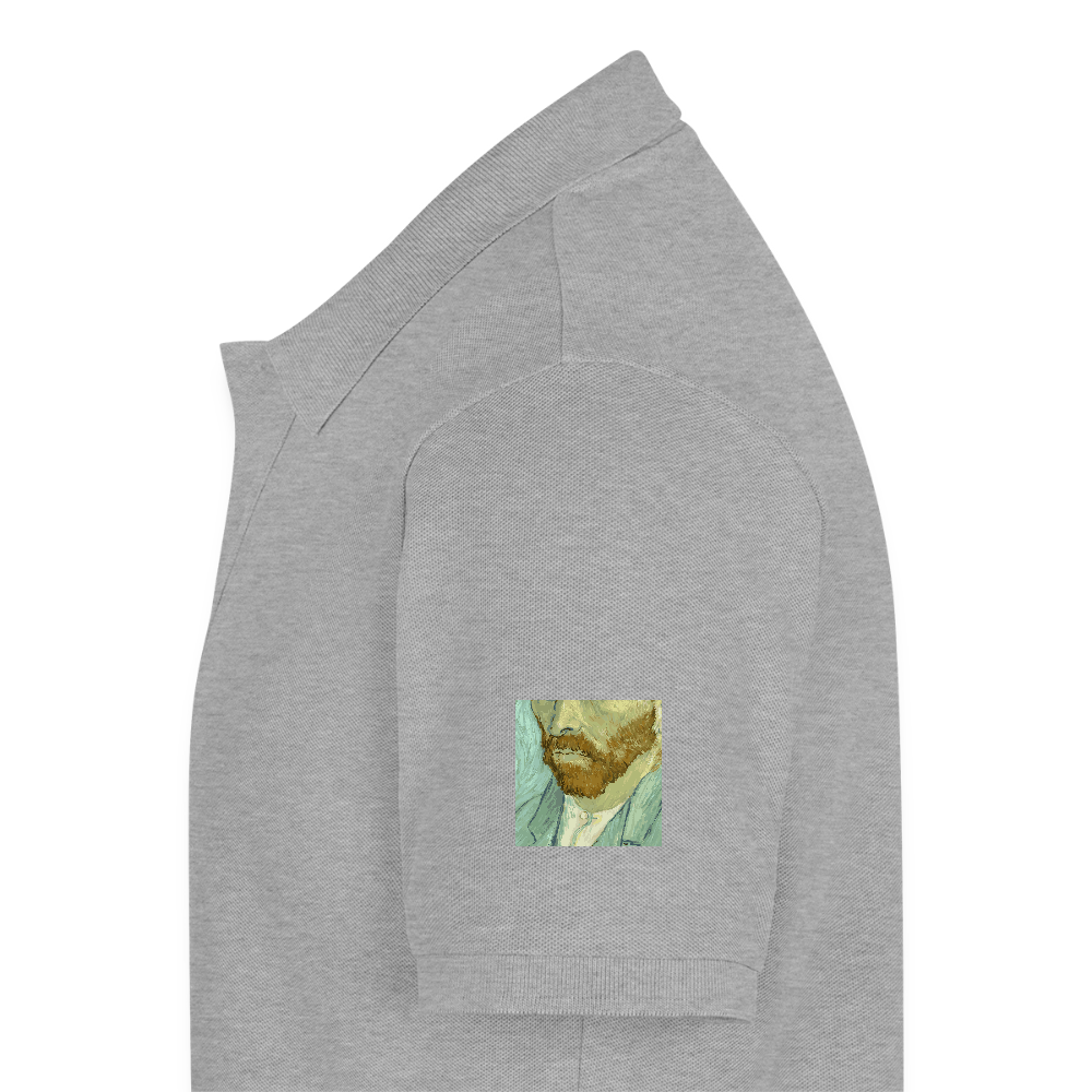 Mannen Premium Bio Poloshirt - grijs gemêleerd