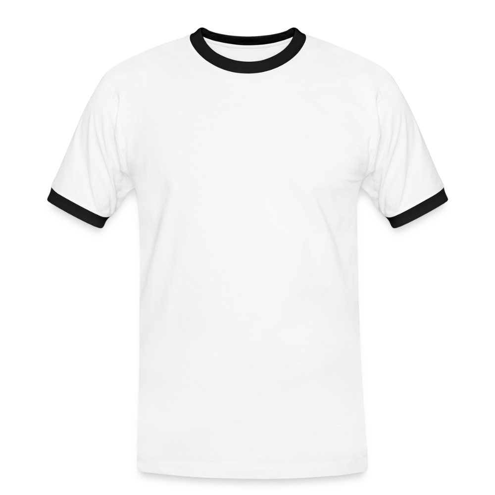 Mannen contrastshirt - wit/zwart