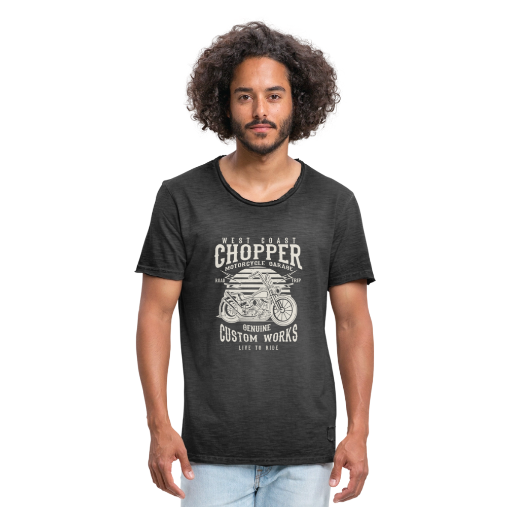 Mannen Vintage T-shirt - vintage zwart