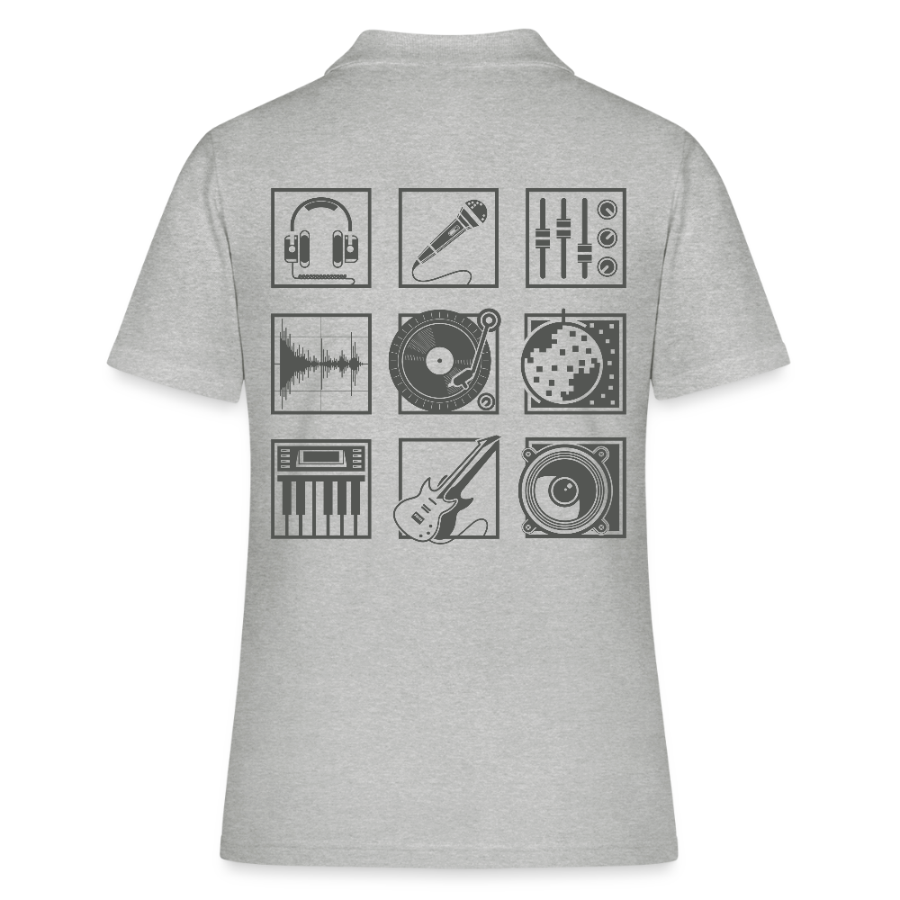 Women's Polo Shirt - grijs gemêleerd