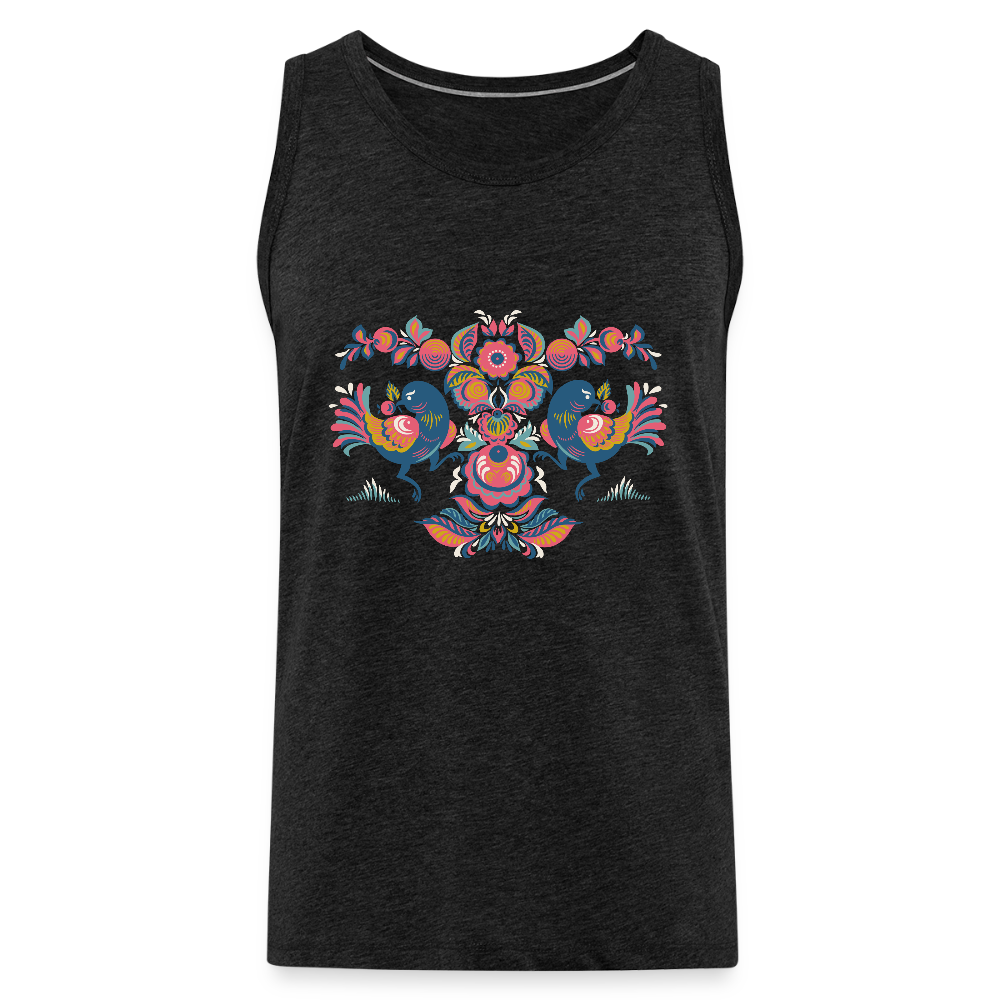 Mannen Premium tank top - houtskool