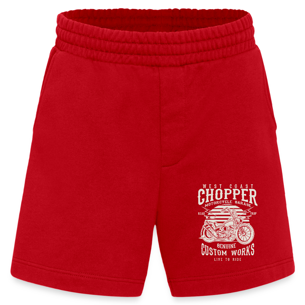 Heavyweight organic shorts made in EU - rood