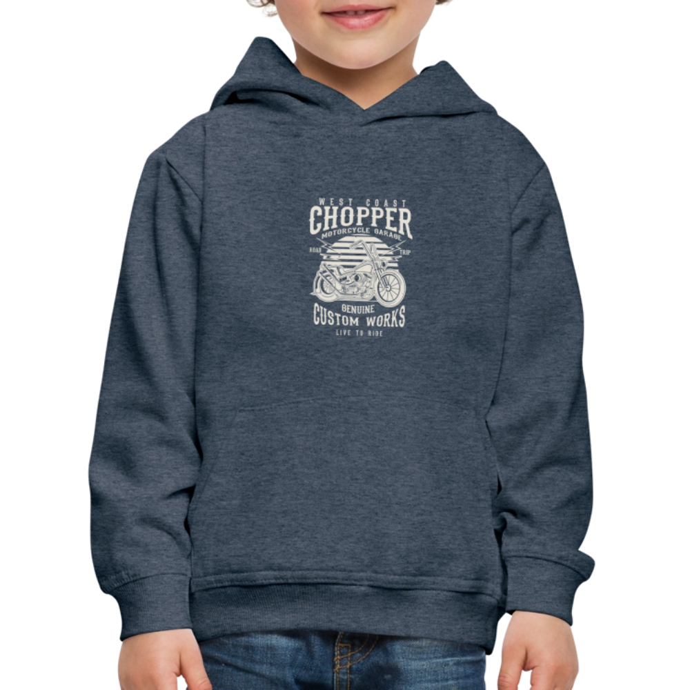 Kinderen trui Premium met capuchon - jeansblauw