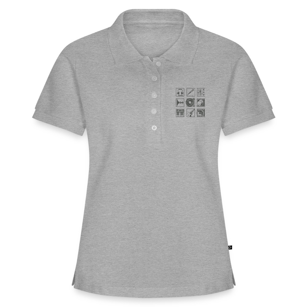 Vrouwen Premium Bio Poloshirt - grijs gemêleerd