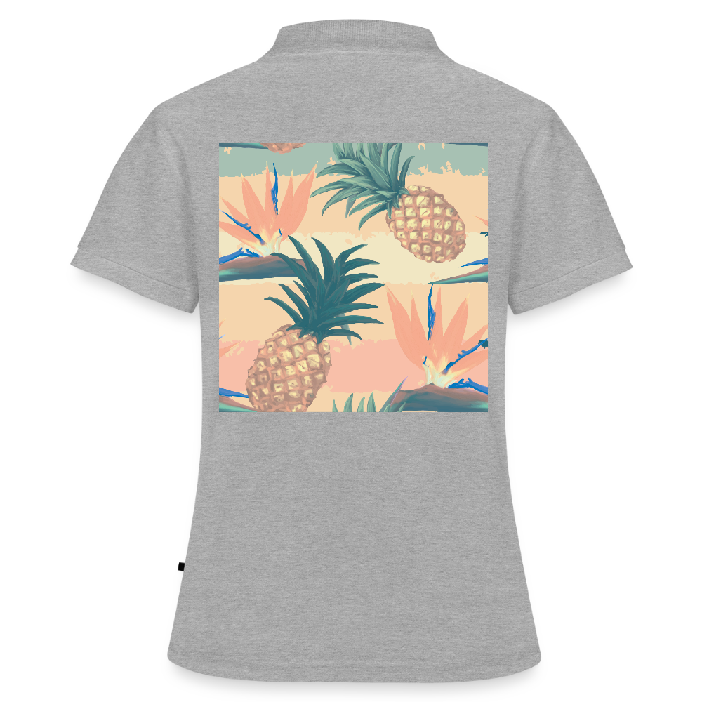 Vrouwen Premium Bio Poloshirt - grijs gemêleerd