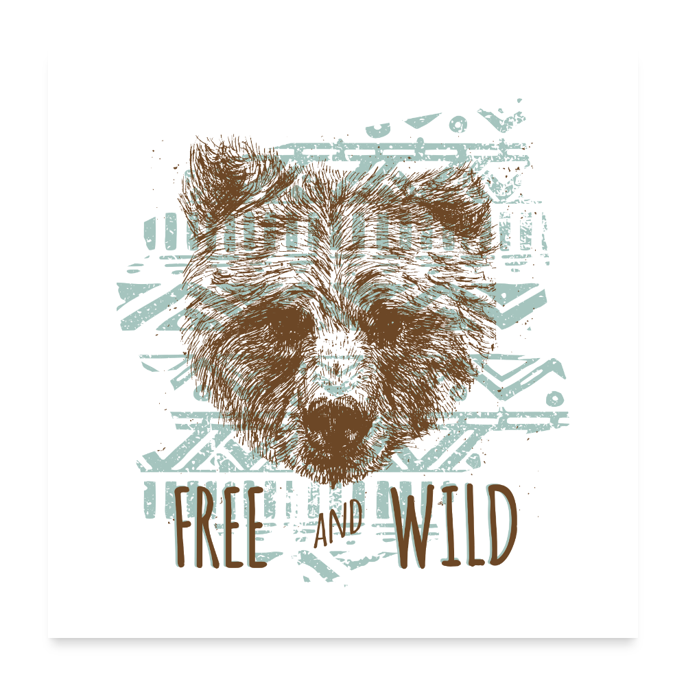 Poster 60x60 cm - wit