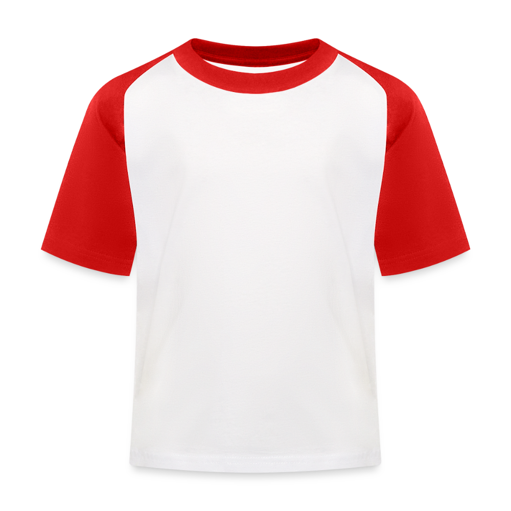 Kinderen baseball T-shirt - wit/rood