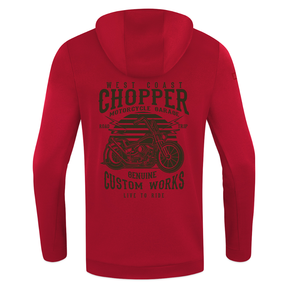JAKO Ziphoodie Pro Casual - donkerrood