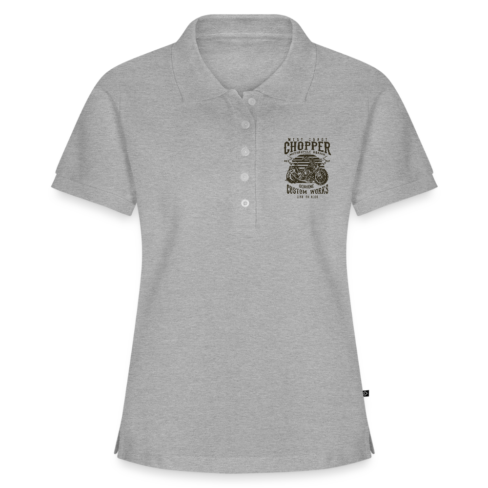 Vrouwen Premium Bio Poloshirt - grijs gemêleerd