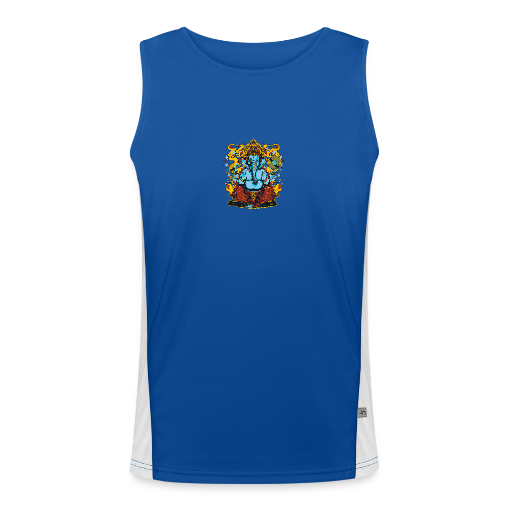 Functionele contrasterende tanktop voor mannen - royal/wit