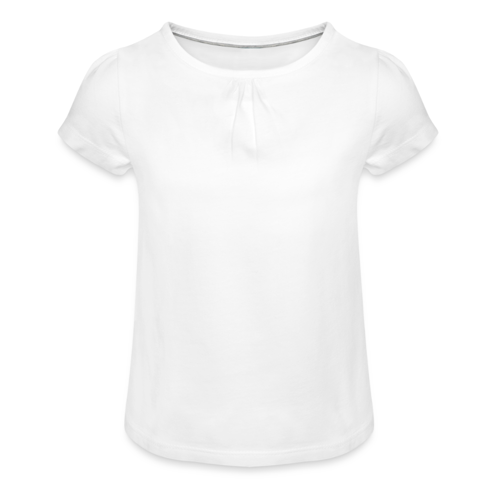 Meisjes-T-shirt met plooien - wit
