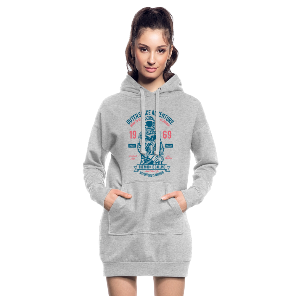 Hoodiejurk - grijs gemêleerd