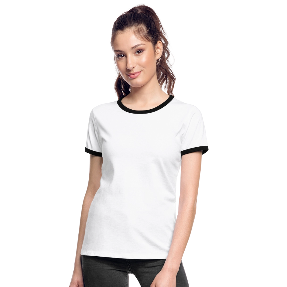 Vrouwen contrastshirt - wit/zwart