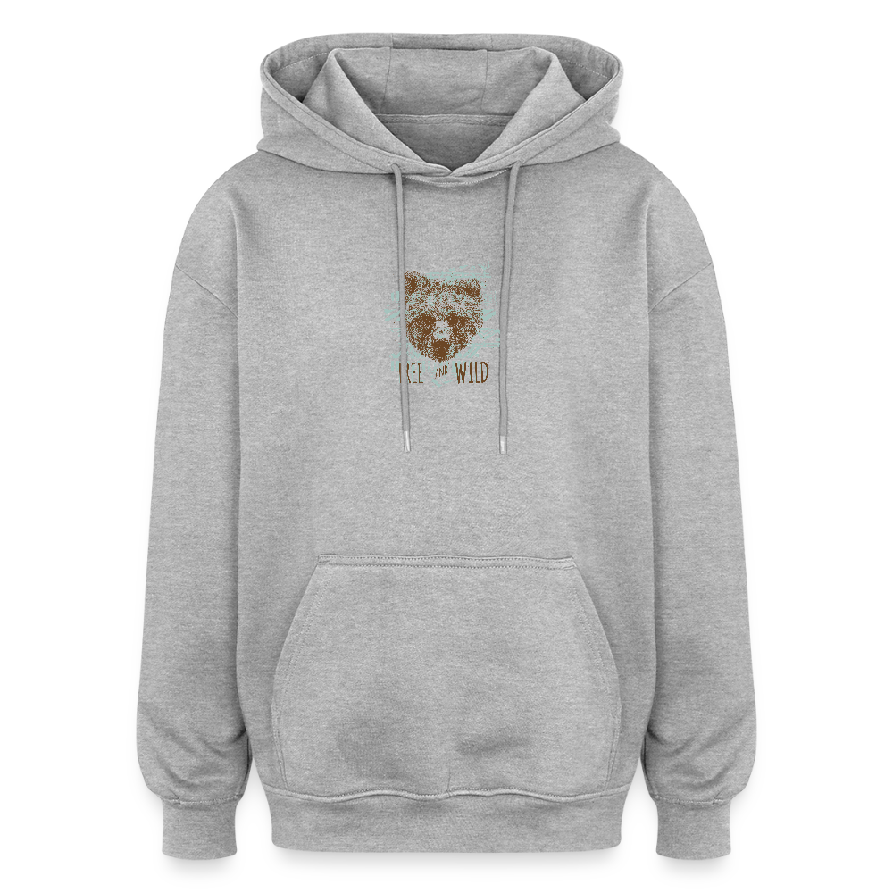 Oversized uniseks hoodie - grijs gemêleerd