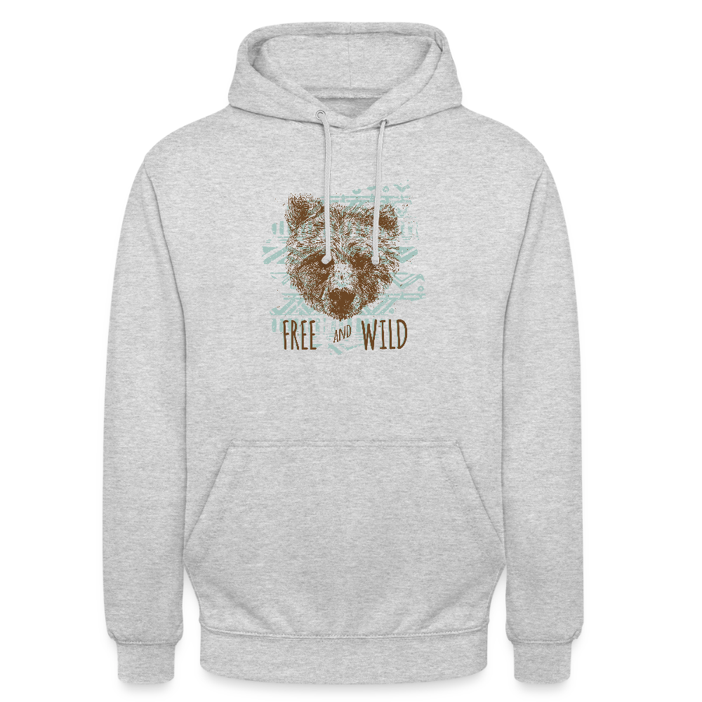Hoodie unisex - lichtgrijs gemêleerd