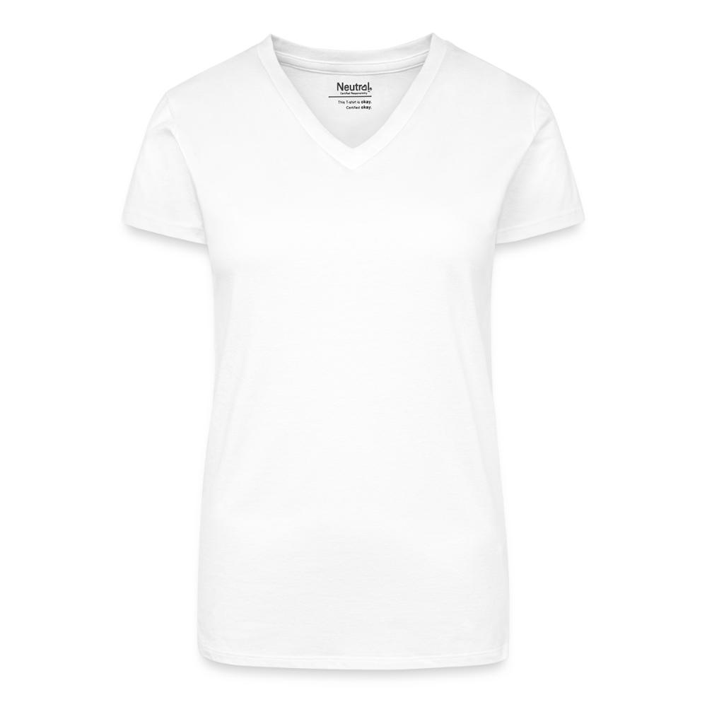 Bio vrouwen T-shirt met V-hals - wit