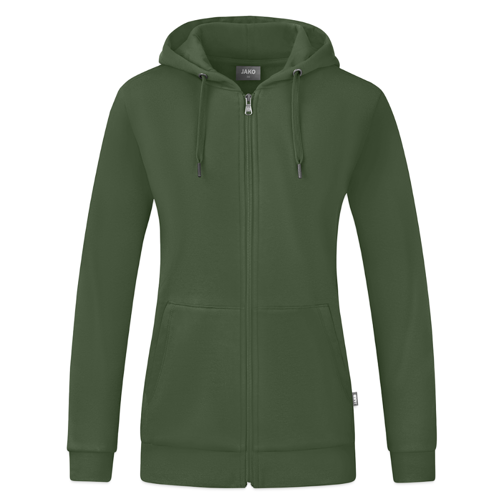 JAKO Vrouwen ziphoodie Organic - dennengroen