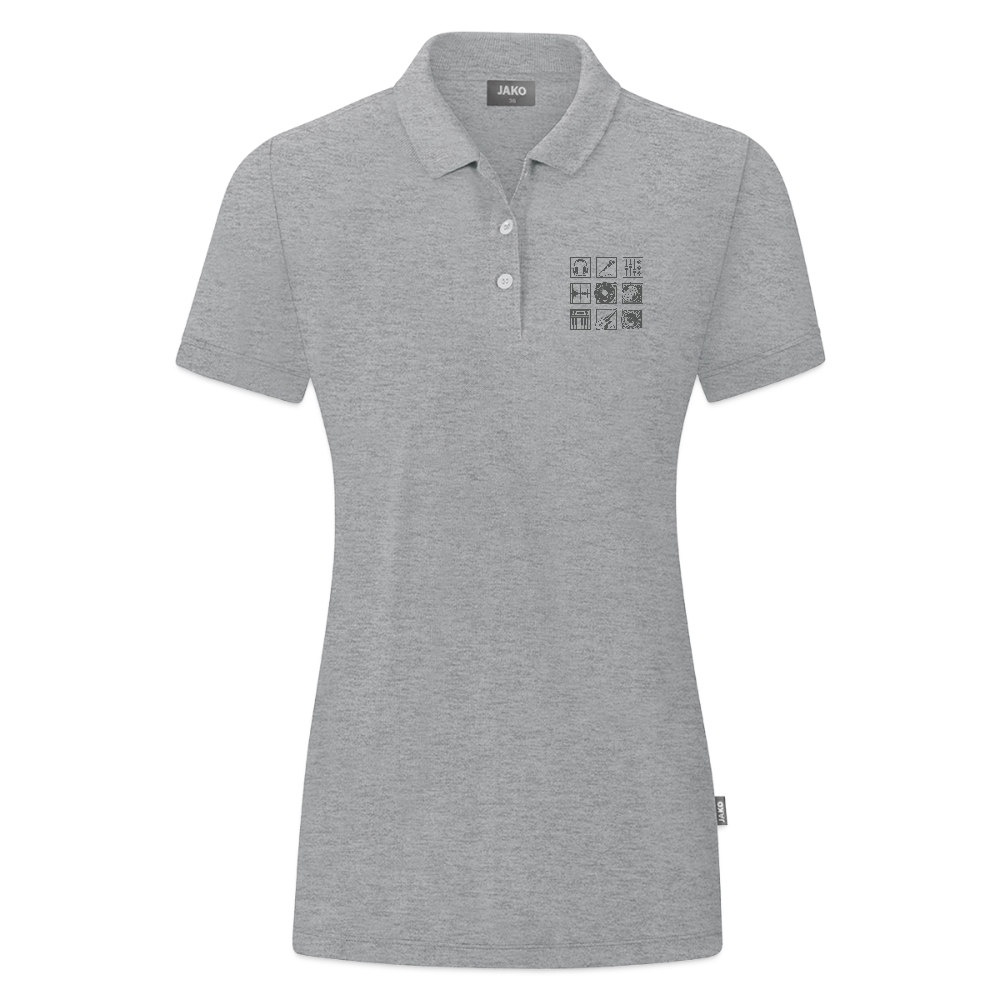 JAKO Vrouwen polo Organic - grijs gemêleerd
