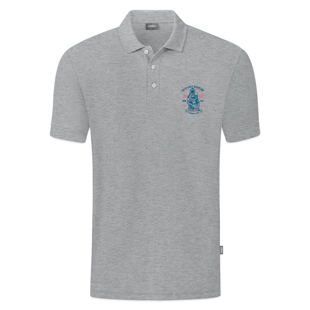 JAKO Mannen Polo Organic - grijs gemêleerd