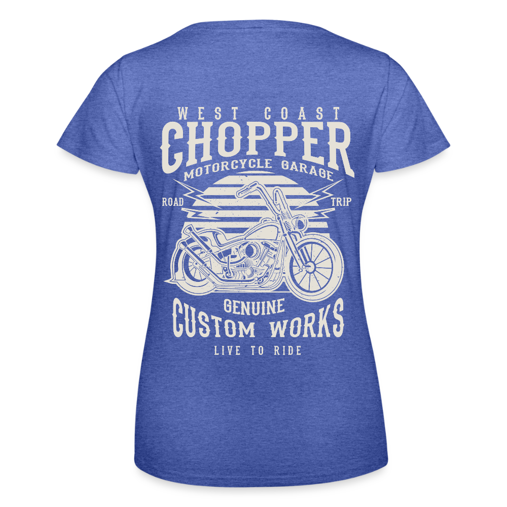 Vrouwen T-shirt van Fruit of the Loom - blauw gemêleerd