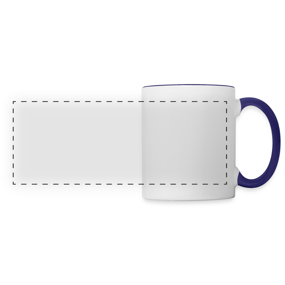 Panoramamok - wit/kobalt blauw