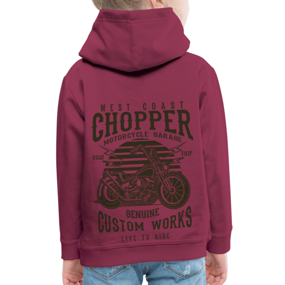 Kinderen trui Premium met capuchon - bordeaux