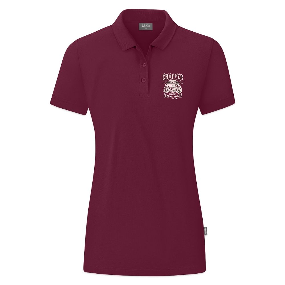 JAKO Vrouwen polo Organic - wijnrood