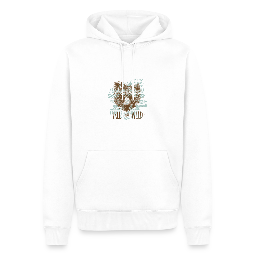 Mannen Premium hoodie - wit