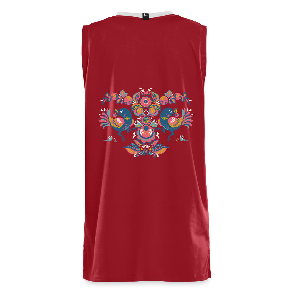 CRAFT Progress teenager basketbalshirt - donkerrood