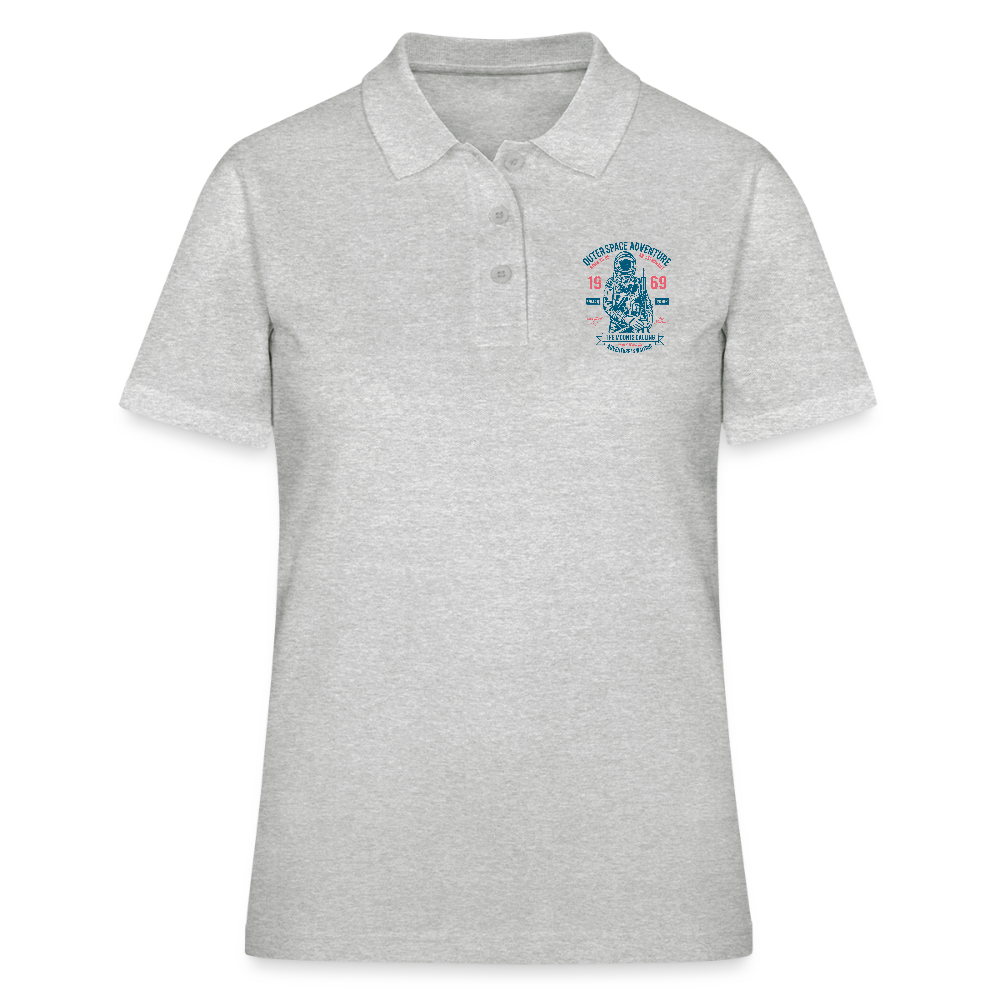 Women's Polo Shirt - grijs gemêleerd