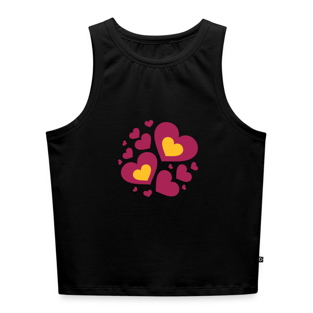 Vrouwen cropped tanktop - zwart