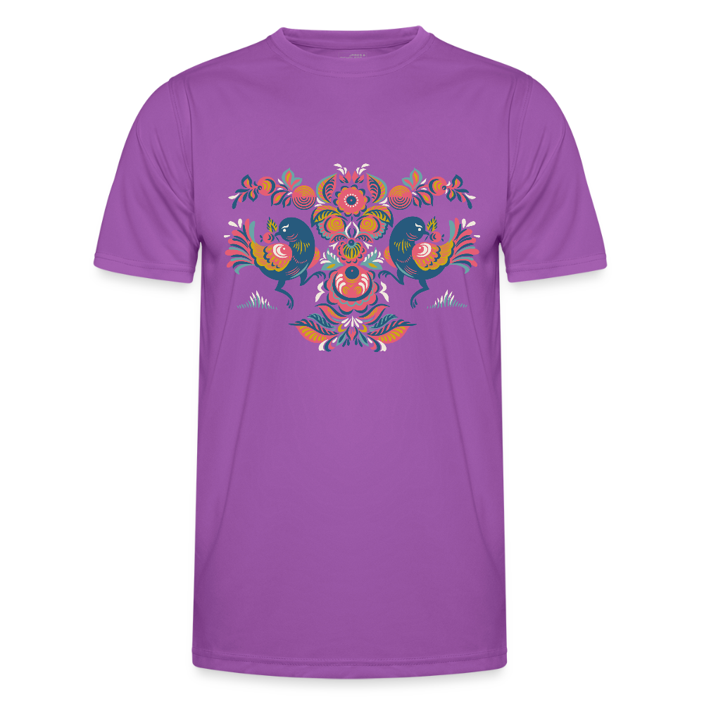 Functioneel T-shirt voor mannen - viooltjes blauw