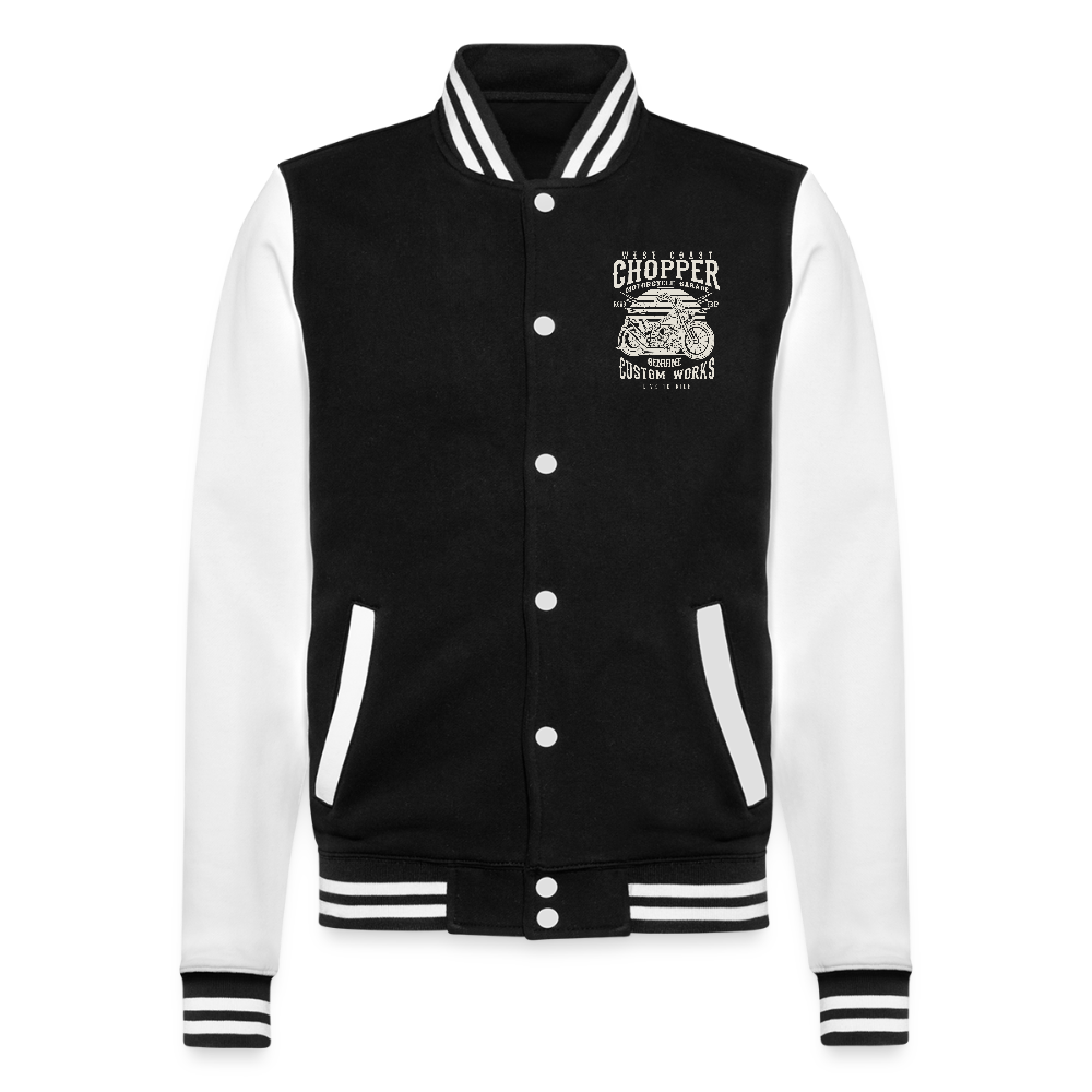 College sweatjacket - zwart/wit