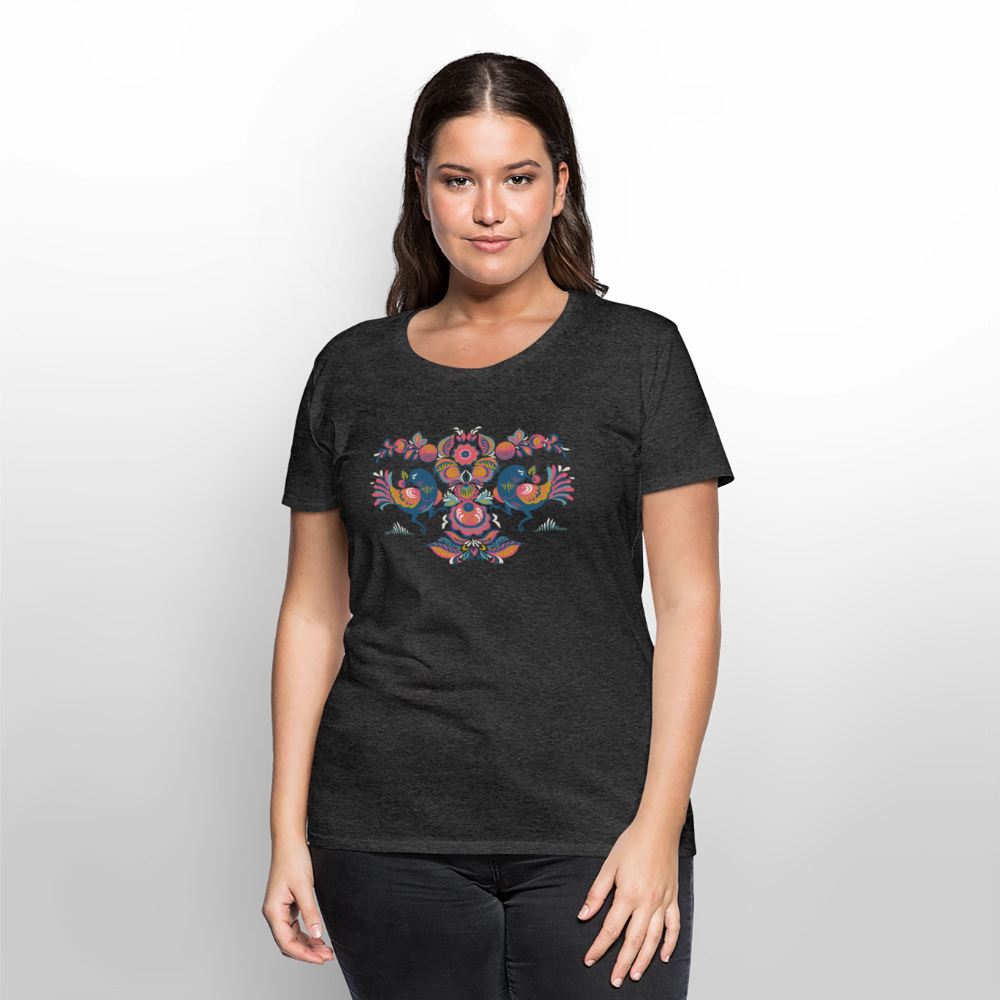 Vrouwen Premium T-shirt - antraciet gemêleerd