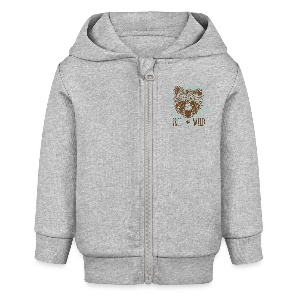 Stanley/Stella Bio zip-hoodie BABY CONNECTOR - grijs gemêleerd