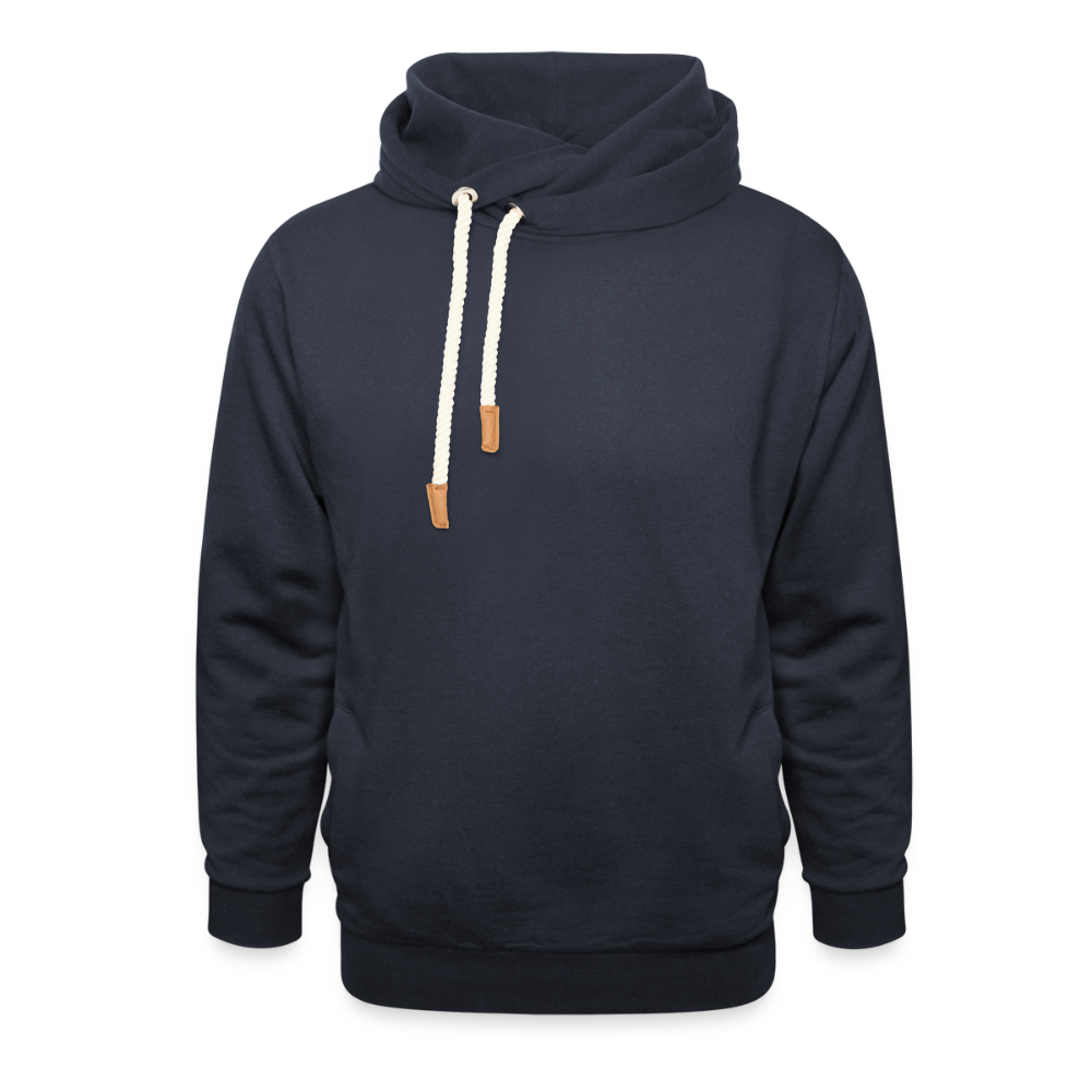 Unisex sjaalkraag hoodie - navy