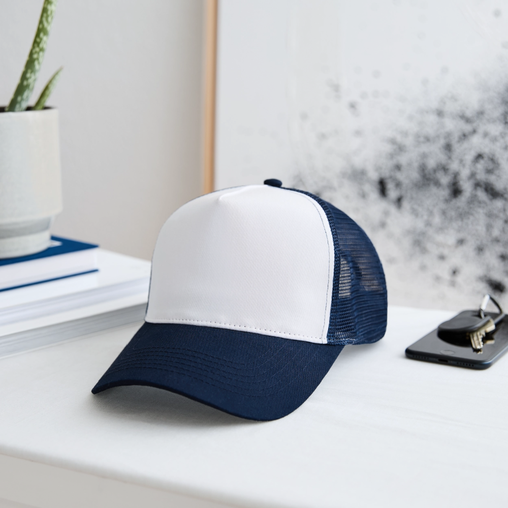 Trucker Cap - wit/navy