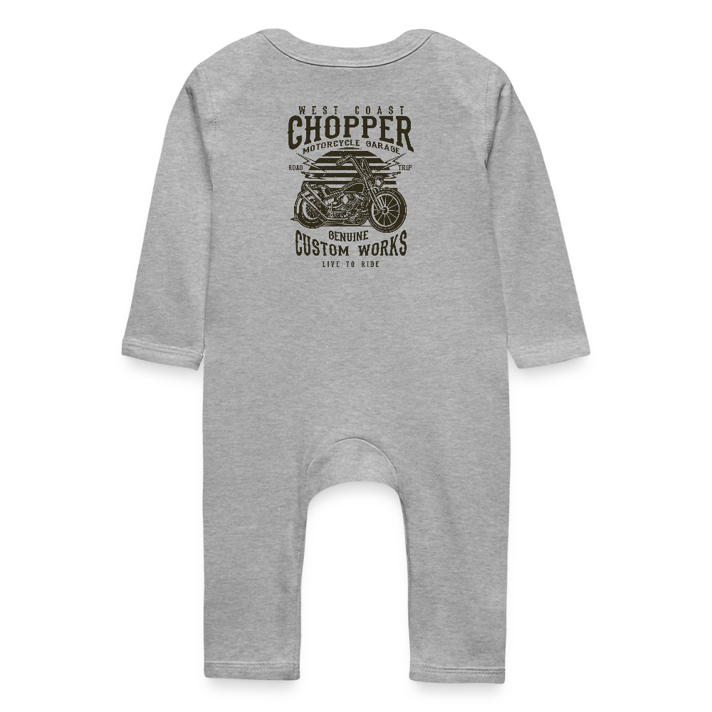 Baby bio kruippakje - grijs gemêleerd