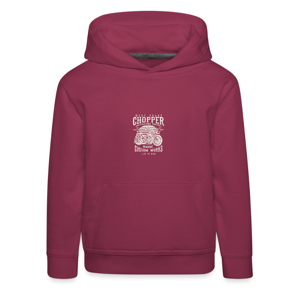 Kinderen trui Premium met capuchon - bordeaux