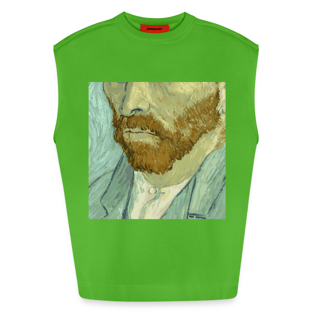 Heavyweight oversized organic tanktop made in EU Mannen - Apple Neon