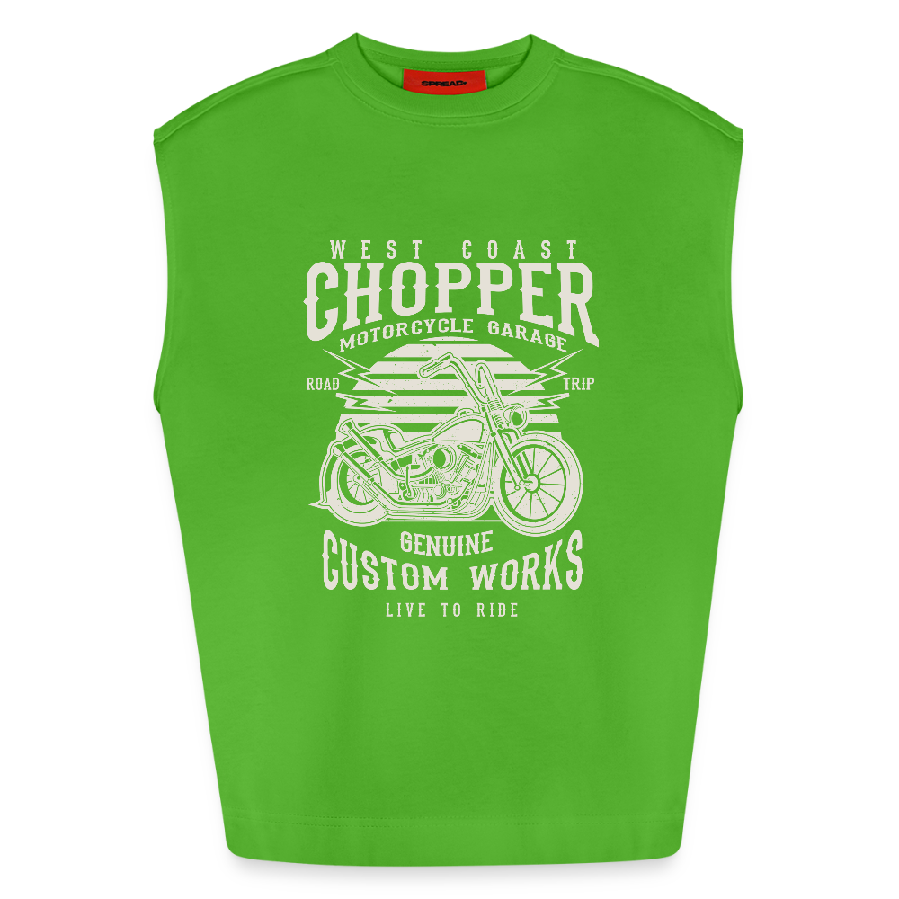 Heavyweight oversized organic tanktop made in EU Unisex - Apple Neon